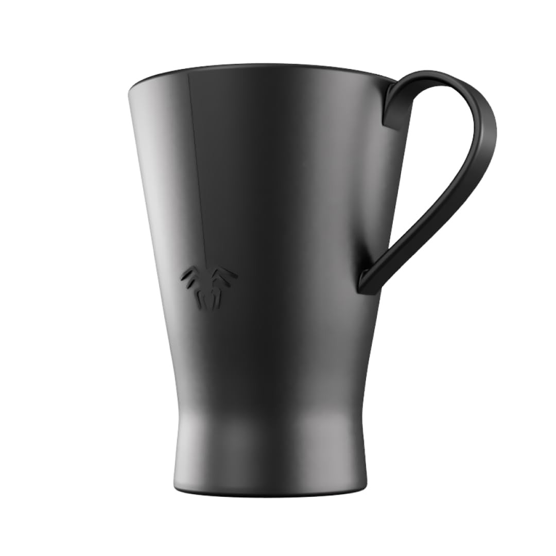 Nomnu Gothic Mug (1 Unit) With Spiderweb Design - Gothic-Inspired Design on Black Matte Porcelain for Halloween Coffee Vibes, Goth Spooky Spine-Chilling Kitchen Decor Creepy Dining Table Decor