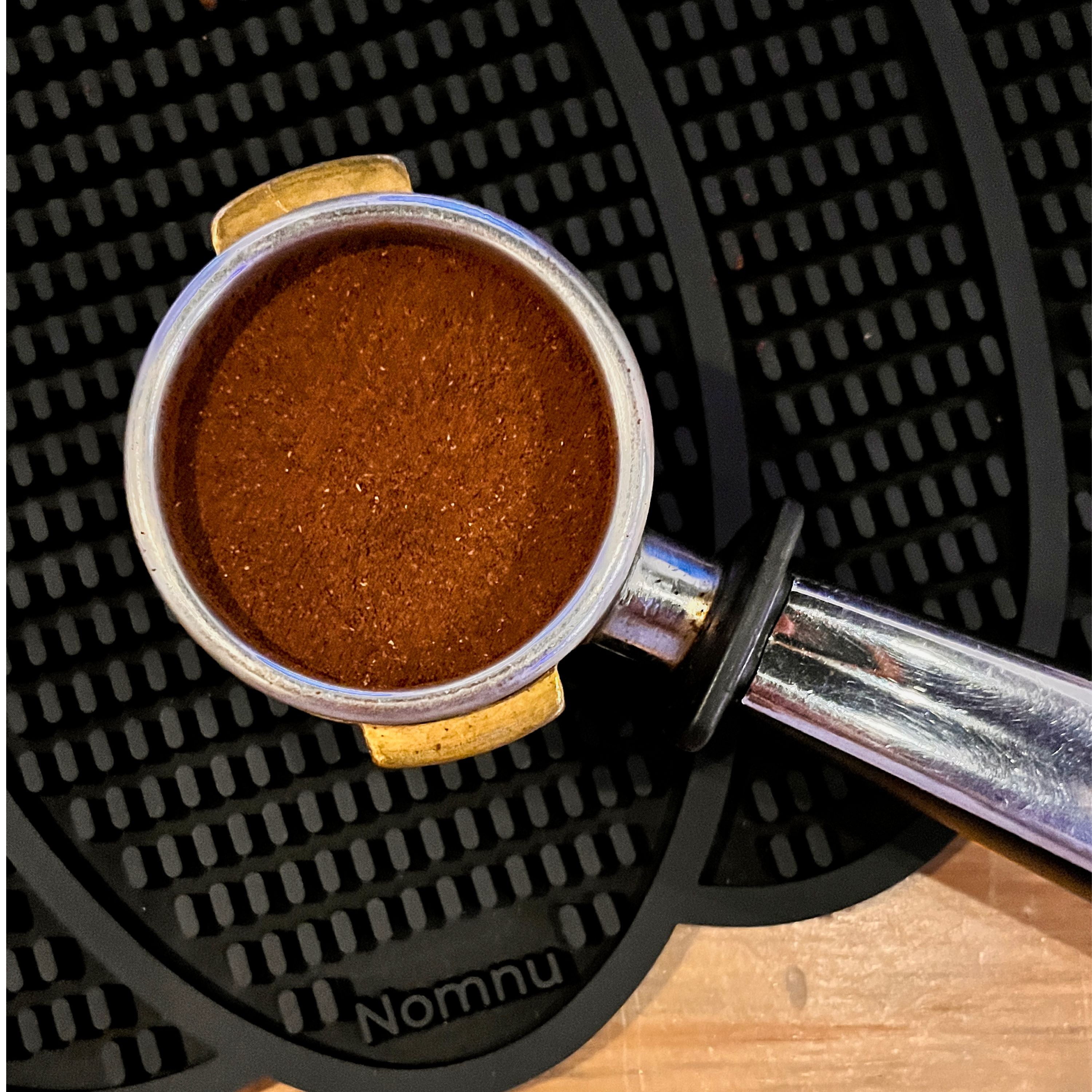 Nomnu Pumpkin Coffee Mat – Gothic Countertop Bar Mat for Spills and Drinks | 14.8" x 13.5" Black Rubber Halloween Decor