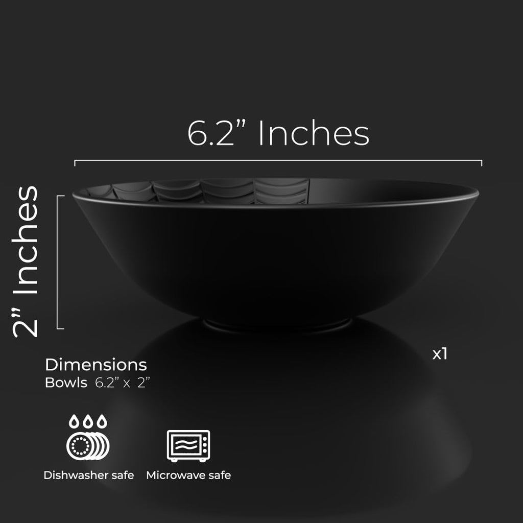 Nomnu Gothic Bowl (1 Unit) With Spiderweb Design - Black Matte Porcelain for Gothic Dining and Halloween Decor, Amplifying Spooky Ambiance with Creepy Tableware