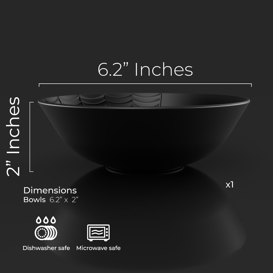 Nomnu Gothic Bowl (1 Unit) With Spiderweb Design - Black Matte Porcelain for Gothic Dining and Halloween Decor, Amplifying Spooky Ambiance with Creepy Tableware