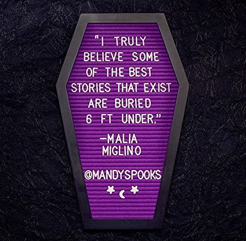 Coffin Letter Board with Spooky Emojis