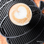 Load image into Gallery viewer, Nomnu Pumpkin Coffee Mat – Gothic Countertop Bar Mat for Spills and Drinks | 14.8&quot; x 13.5&quot; Black Rubber Halloween Decor

