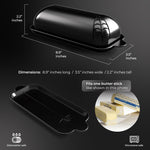 Load image into Gallery viewer, Nomnu Spiderweb Butter Dish With Lid (Porcelain) - Black Matte Halloween Goth Butter Dish Set with Embossed Spider and Spiderweb - Spooky Kitchen Utensils - Gothic Kitchen Housewarming Gifts
