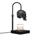 Load image into Gallery viewer, New - Skull Candle Warmer Lamp with Timer and Dimmer *Candles NOT Included – Gothic Candle Lamp Warmer w/Adjustable Height, 2 Light Bulbs – Skull Decor, Halloween Lamps for Spooky Home &amp; Witchy Gifts
