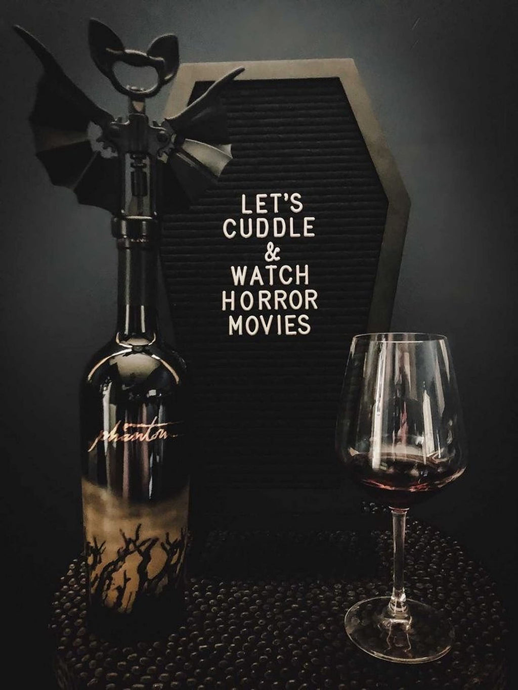 Coffin Letter Board with Spooky Emojis