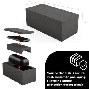 Nomnu Spiderweb Butter Dish With Lid (Porcelain) - Black Matte Halloween Goth Butter Dish Set with Embossed Spider and Spiderweb - Spooky Kitchen Utensils - Gothic Kitchen Housewarming Gifts