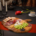 Load image into Gallery viewer, New - Halloween Pumpkin Cutting Board 14.8&quot;x13&quot; – Solid Acacia Wood Pumpkin Charcuterie Board for Fall Decor, Gothic Cheese Boards, Fall Kitchen Decor &amp; Halloween Kitchen Serving Platter
