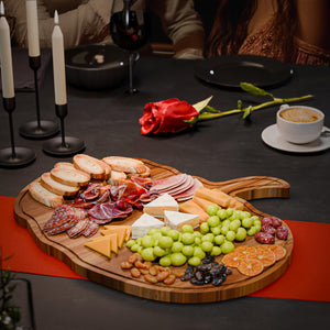 New - Halloween Pumpkin Cutting Board 14.8"x13" – Solid Acacia Wood Pumpkin Charcuterie Board for Fall Decor, Gothic Cheese Boards, Fall Kitchen Decor & Halloween Kitchen Serving Platter