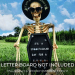 Load image into Gallery viewer, Spooky Letter Board Characters - Board NOT Included - +80pcs Felt Message Board Accessories - Shapes Include: Pumpkin, Coffin, Skeleton, Skull, Spider, Bat, Witch Hat, Broom

