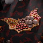 Load image into Gallery viewer, New – Halloween Bat Cutting Board 15.7&quot; x 8.8&quot; – Solid Acacia Wood Bat Charcuterie Board for Gothic Cheese Boards, Spooky Kitchen Decor, Creepy Halloween Serving Platter &amp; Horror Party Tray
