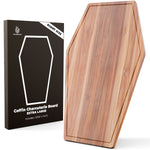 Load image into Gallery viewer, Giant Coffin Charcuterie Board – 23.5&quot; x 14.5&quot; Acacia Wood Cutting &amp; Serving Tray for Gothic Decor, Halloween Parties &amp; Goth Gifts
