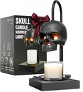 Nomnu Skull Candle Warmer Lamp with Timer & Dimmer – Adjustable Height Gothic Candle Lamp (Candles Not Included)