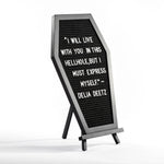 Load image into Gallery viewer, coffin letter board gothic decor black spooky decorations
