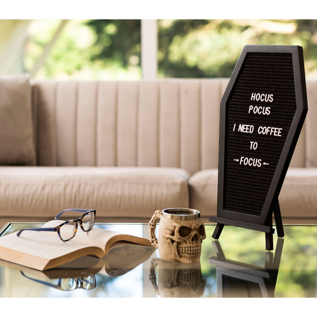 Nomnu Black Felt Coffin Letter Board