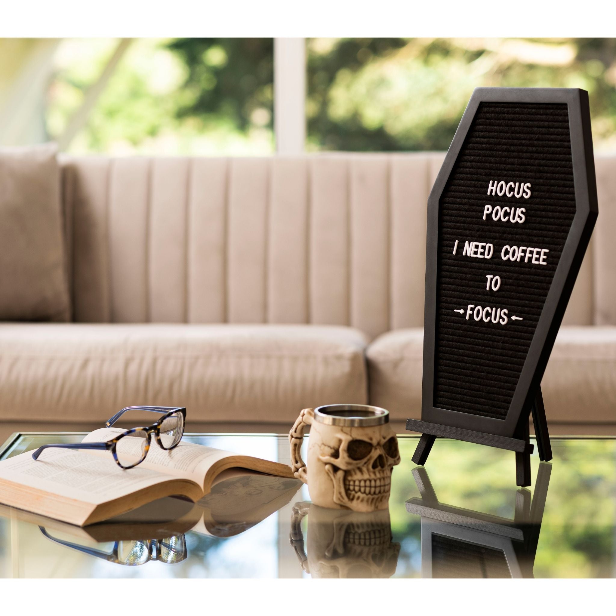 Nomnu Black Felt Coffin Letter Board